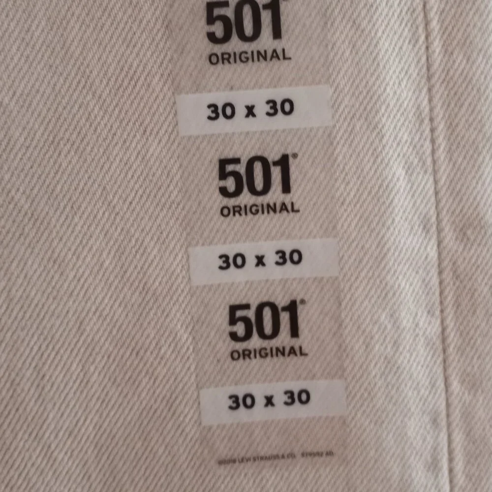 'Levi's' 501 Natural Jean Size 30 X 30 NWT Button - Picture 13 of 13